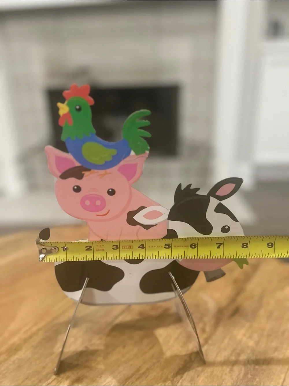 3DFarm Animal Table Decorations Cardboard Cow Pig Rooster Sheep Centerpieces Lot